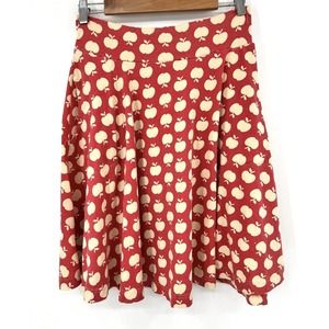 Effie's Heart Red and Cream A-Line Skirt